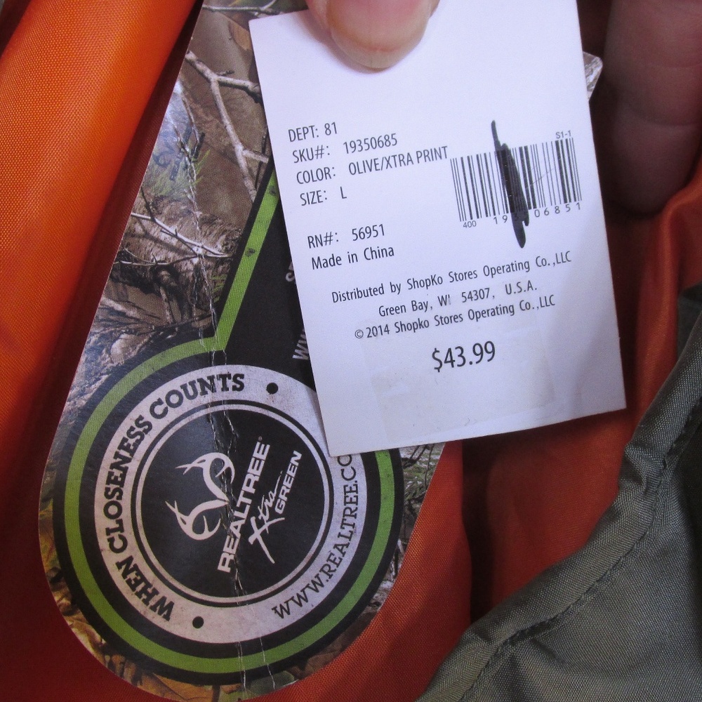 Northcrest Lightweight Olive Camo Vest - NWT - Picture 7 of 7